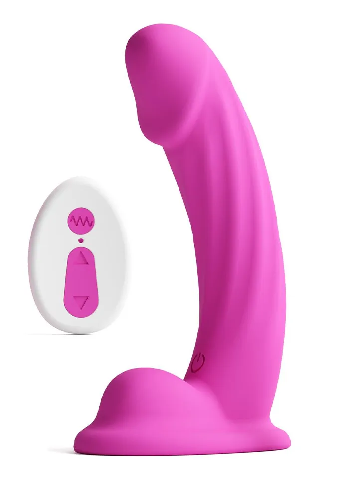 Colours Curve Vibrating Dildo Pink 16,4 cm Dildo med vibrator |  | Intimast