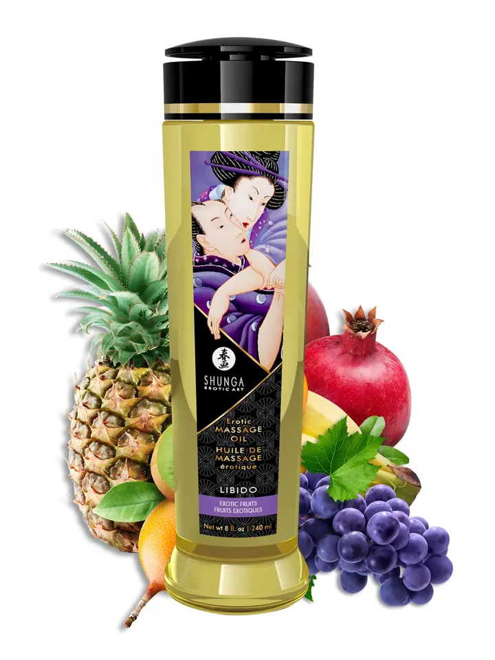 Erotisk Massage Oil Exotic Fruits 240 ml Oljebaserade Massageoljor |  | Intimast