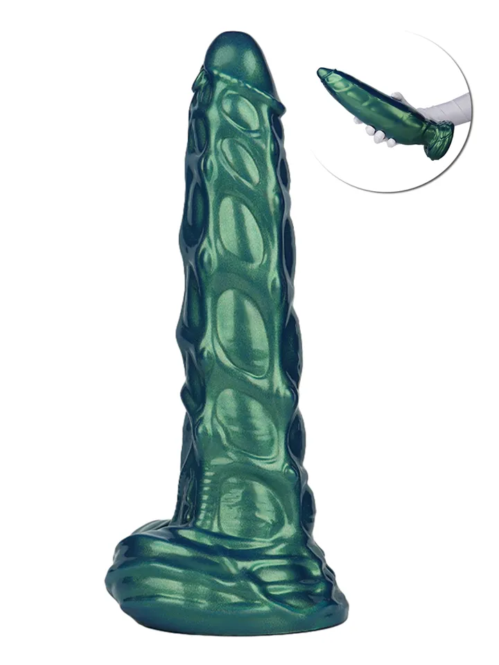 Inflatable Monster Dildo Green 24 cm Uppblåsbar dildo |  | Intimast