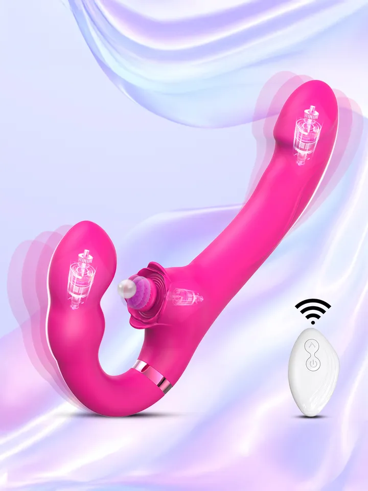 Vibrating & Tapping Strapless Strapon Strap-on |  | Intimast