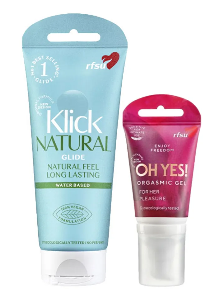 RFSU Oh Yes Orgasm Gel + Klick Natural Glide 100ml Paketerbjudande |  | Intimast