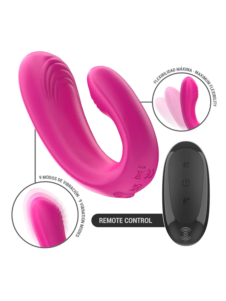 U-shaped Stimulator & Vibrator With Remote Control Parvibrator |  | Intimast