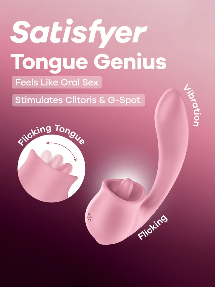 Satisfyer Tongue Genius Clitoral & G-Spot Stimulator G-punktsvibrator |  | Intimast