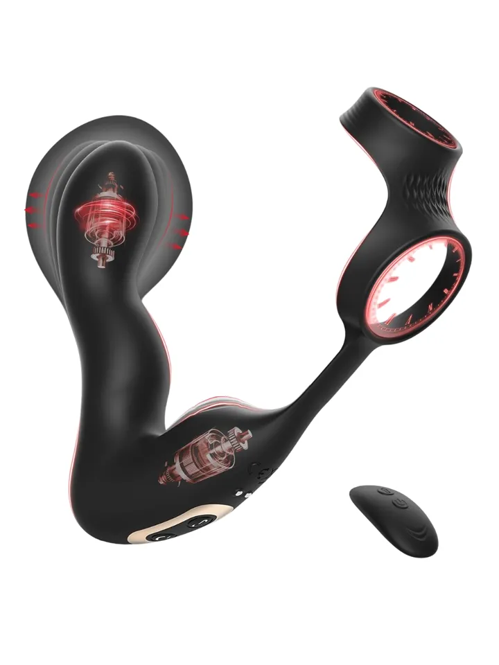 Inflatable Vibrating Prostate Massager Prostatavibrator med penisring |  | Intimast